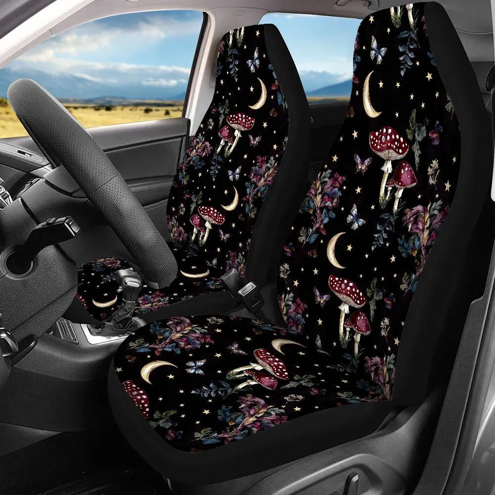 Witchy Moons & Mushrooms Car Seat Covers and Accessories