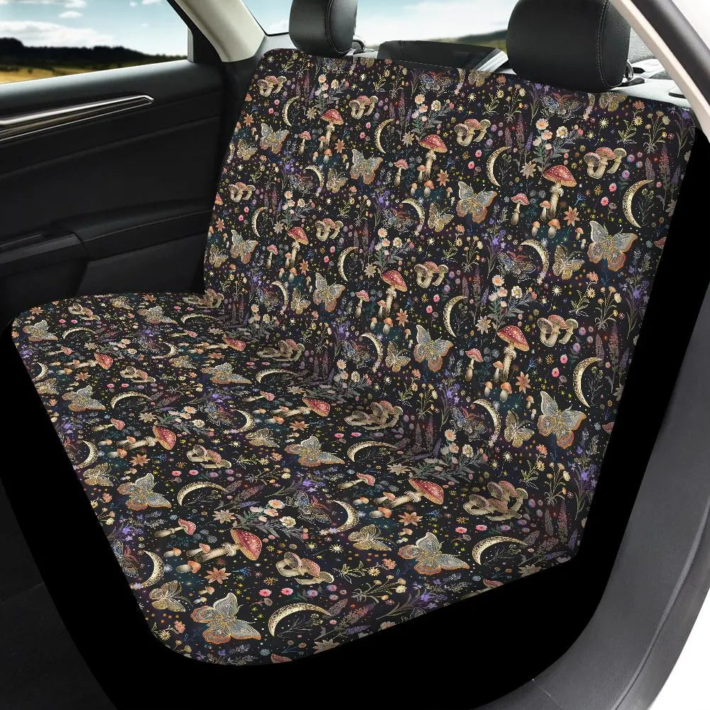 Trippy Mushrooms & Butterfly Night Garden Car Seat Covers & Car Accessories