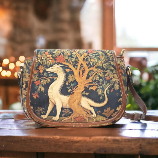 Medieval Woodland Dragon Saddle Bag