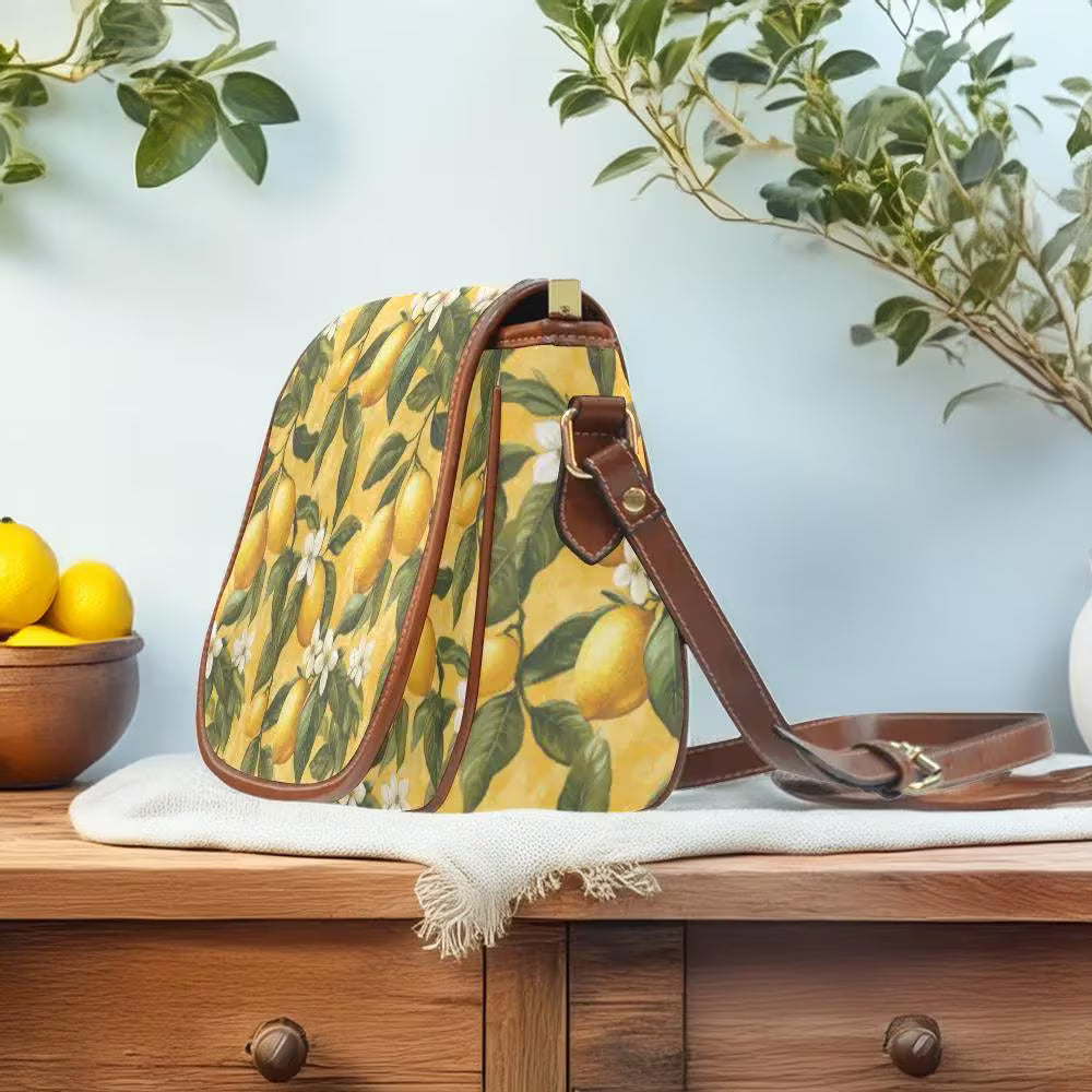 Boho Lemons Saddle Bag Purse