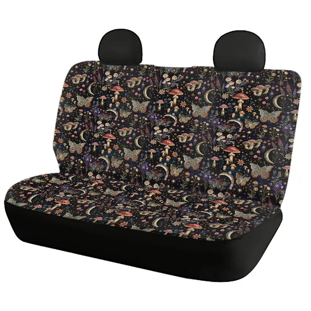 Trippy Mushrooms & Butterfly Night Garden Car Seat Covers & Car Accessories