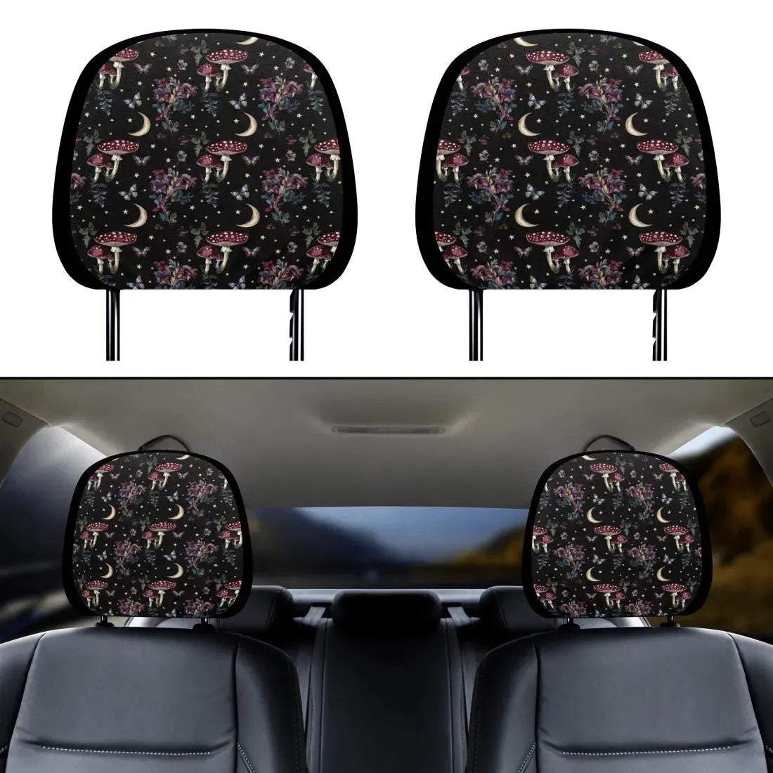 Witchy Moons & Mushrooms Car Seat Covers and Accessories