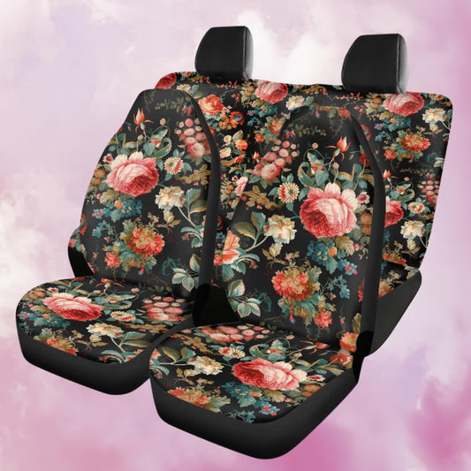Cottagecore Rose Chintz Seat Covers