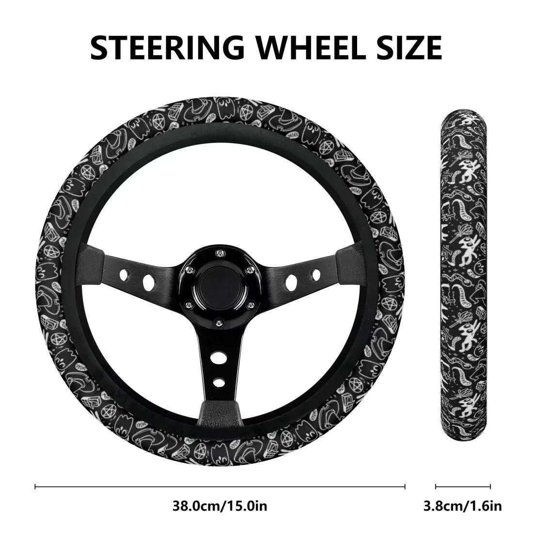 Black & White Spooky Cute Car Seat Covers