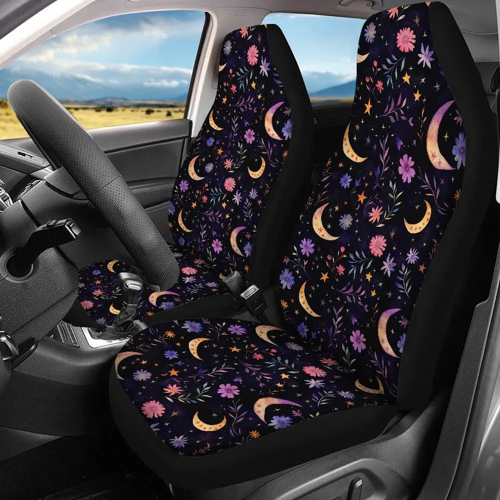 Ethereal Moons and Flowers Car Seat Covers