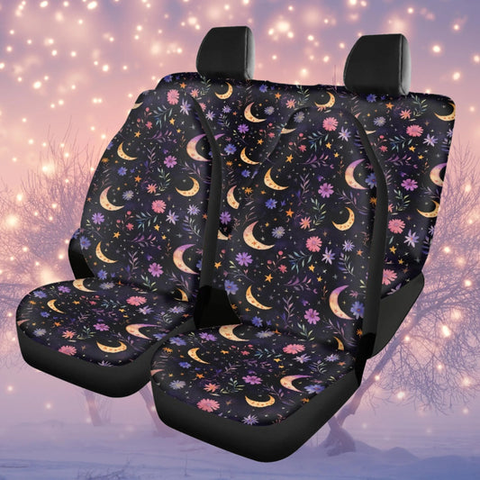 Ethereal Moons and Flowers Car Seat Covers