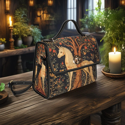 Medieval Woodland Unicorn Satchel Bag