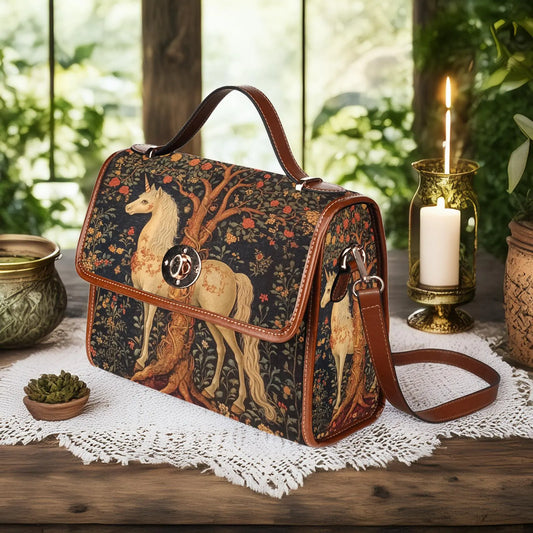 Medieval Woodland Unicorn Satchel Bag