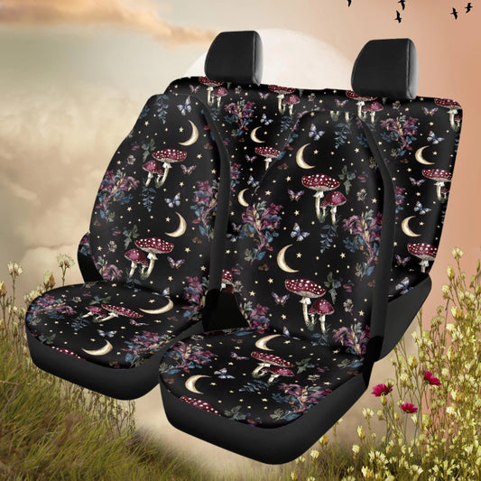 Witchy Moons & Mushrooms Car Seat Covers and Accessories