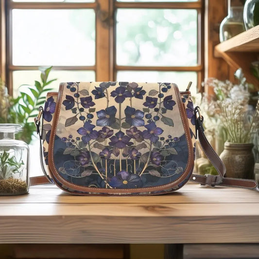 Ethereal Art Nouveau Nightshade Saddle Bag Purse