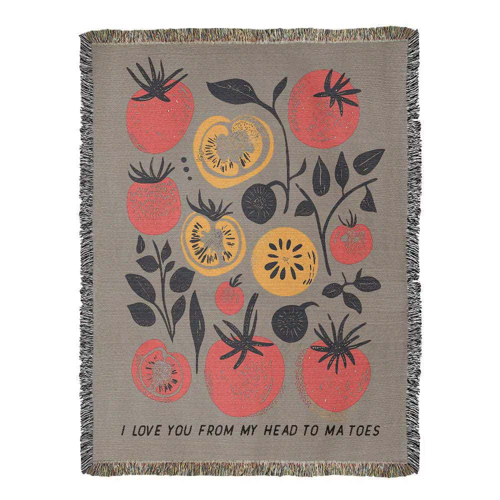 Tomatoes Whimsical Woven Blanket