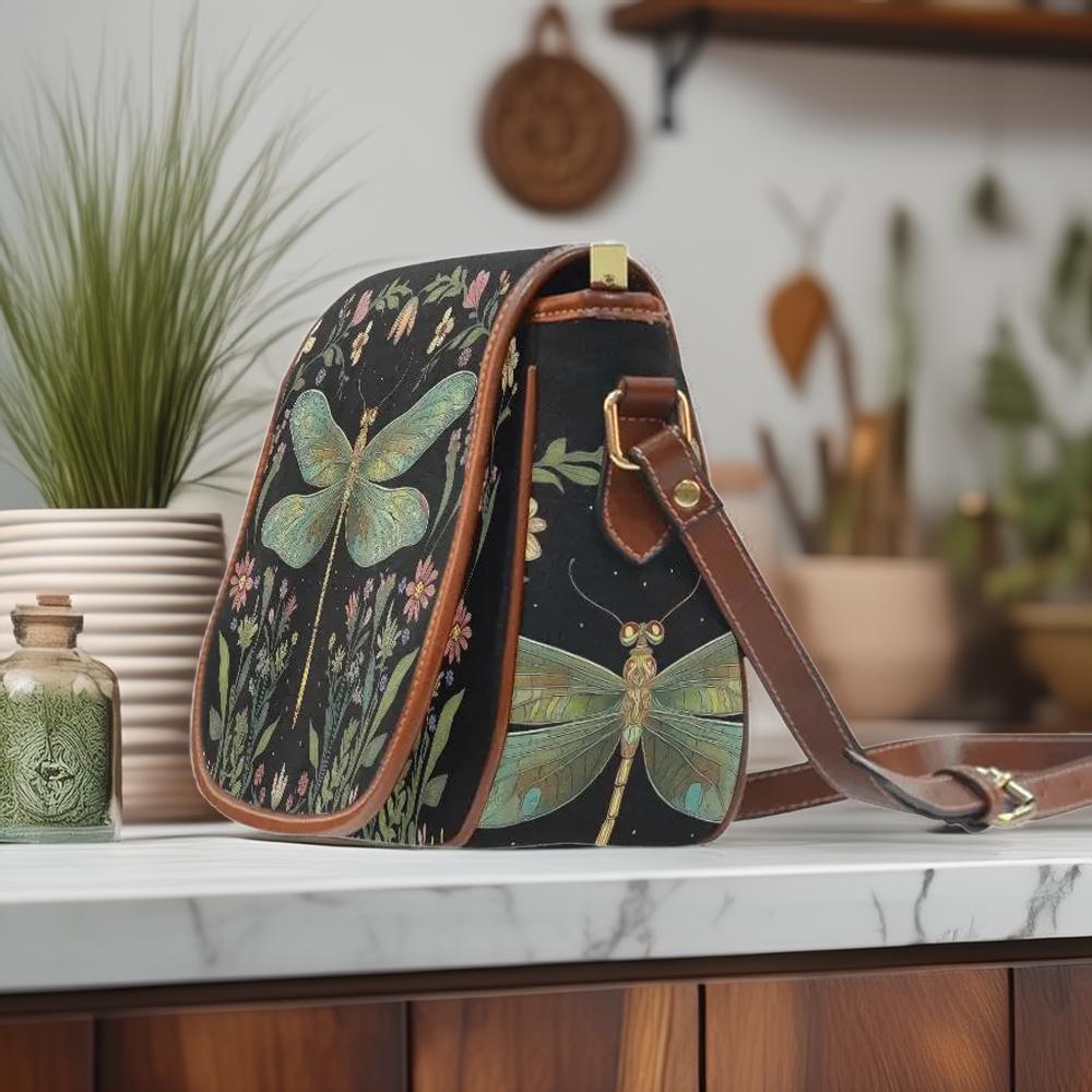 Dragonfly Crossbody Saddle Bag Purse