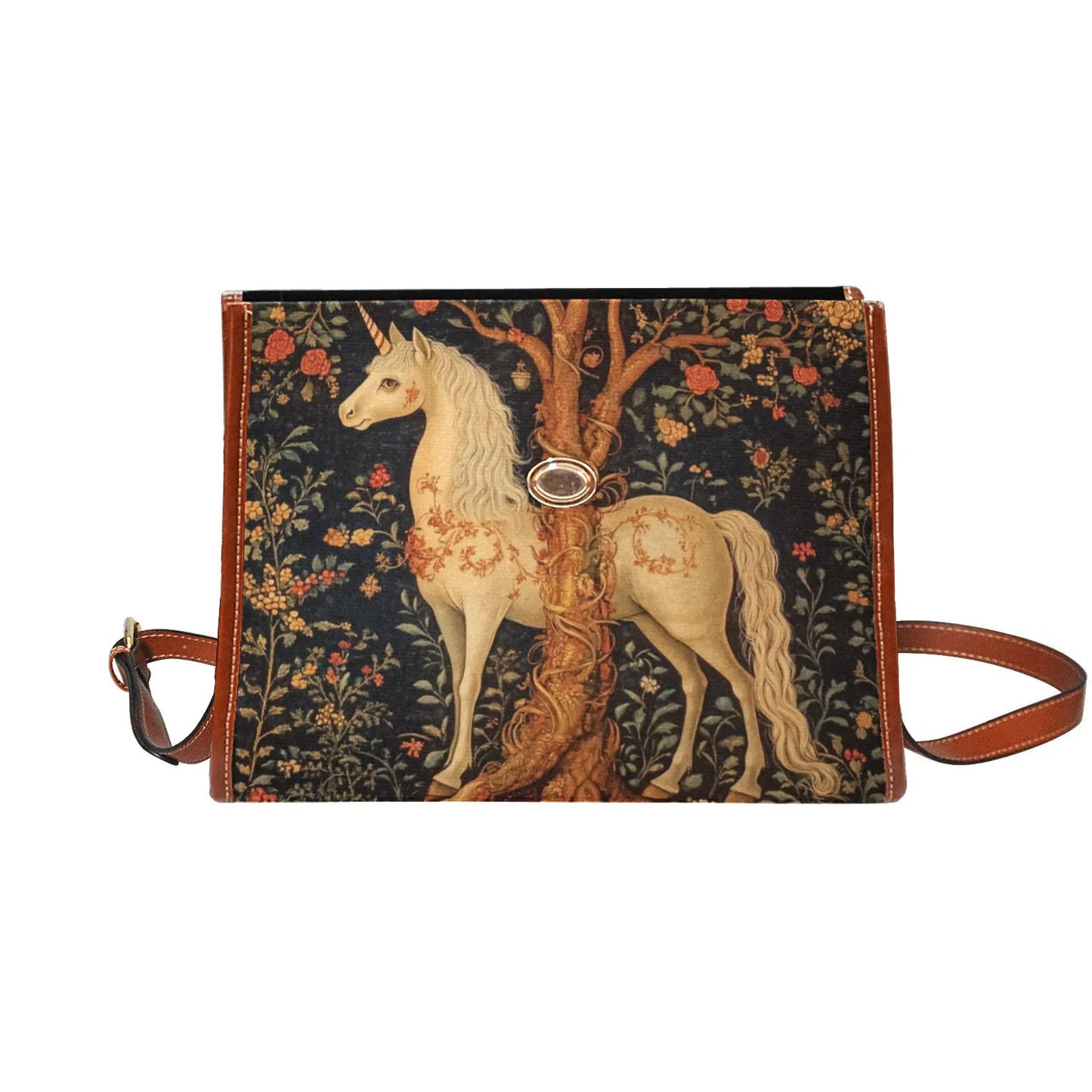 Medieval Woodland Unicorn Satchel Bag