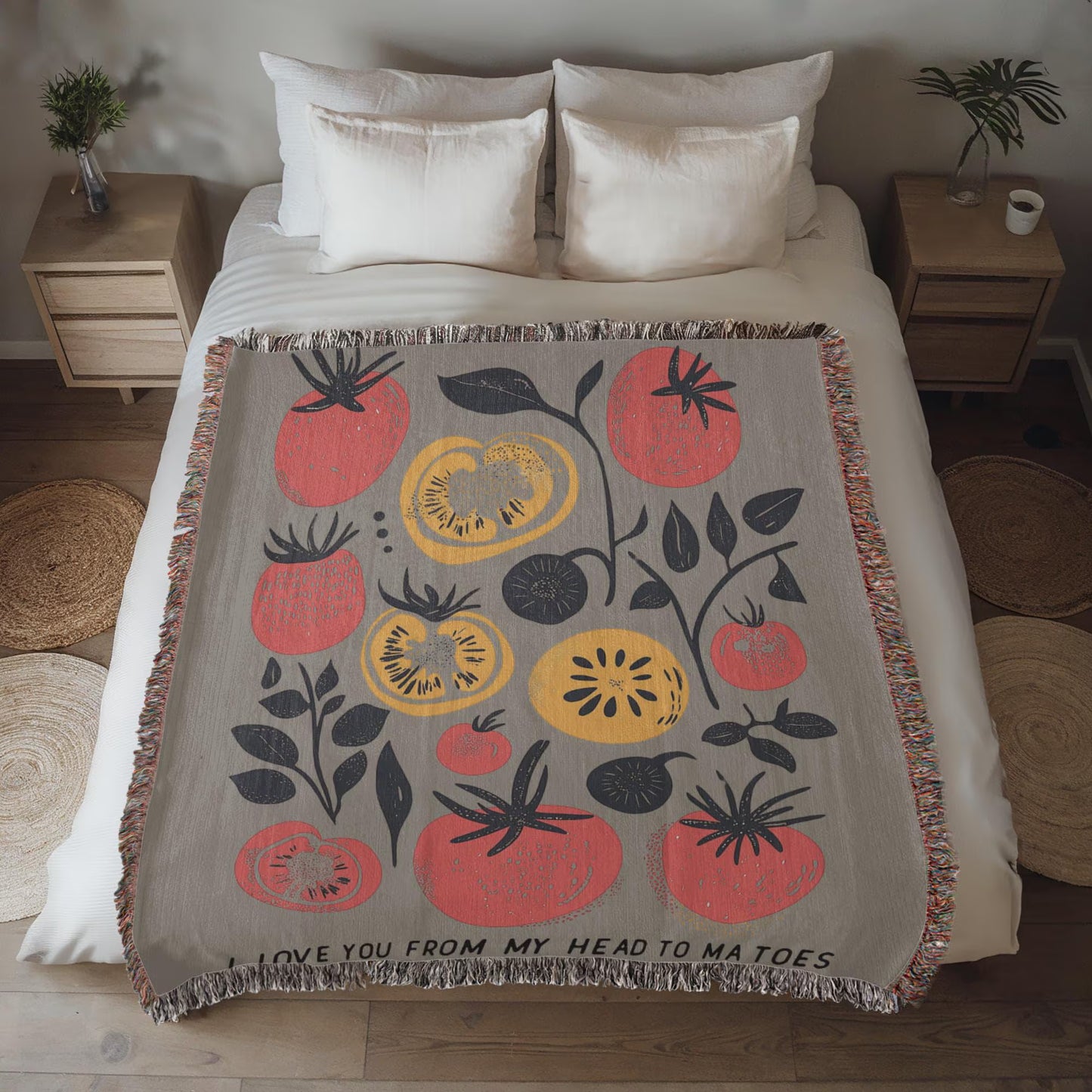 Tomatoes Whimsical Woven Blanket