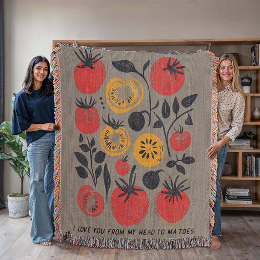 Tomatoes Whimsical Woven Blanket