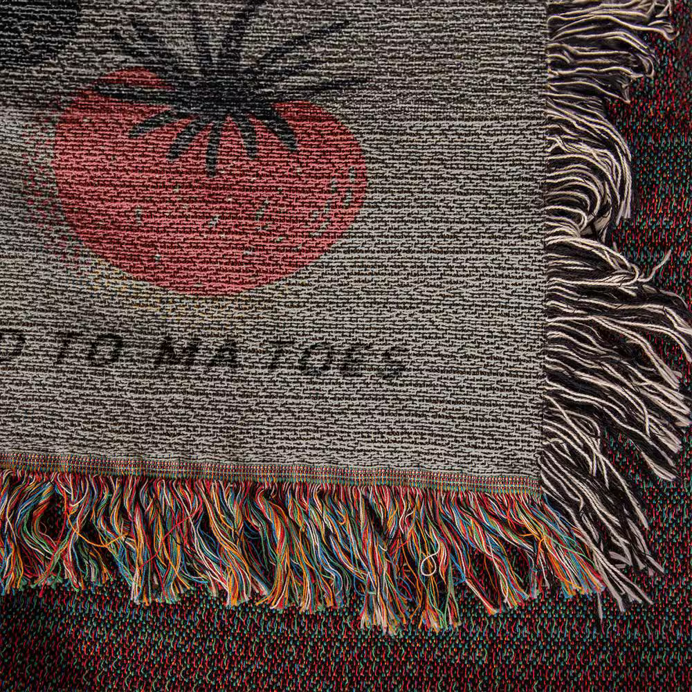 Tomatoes Whimsical Woven Blanket