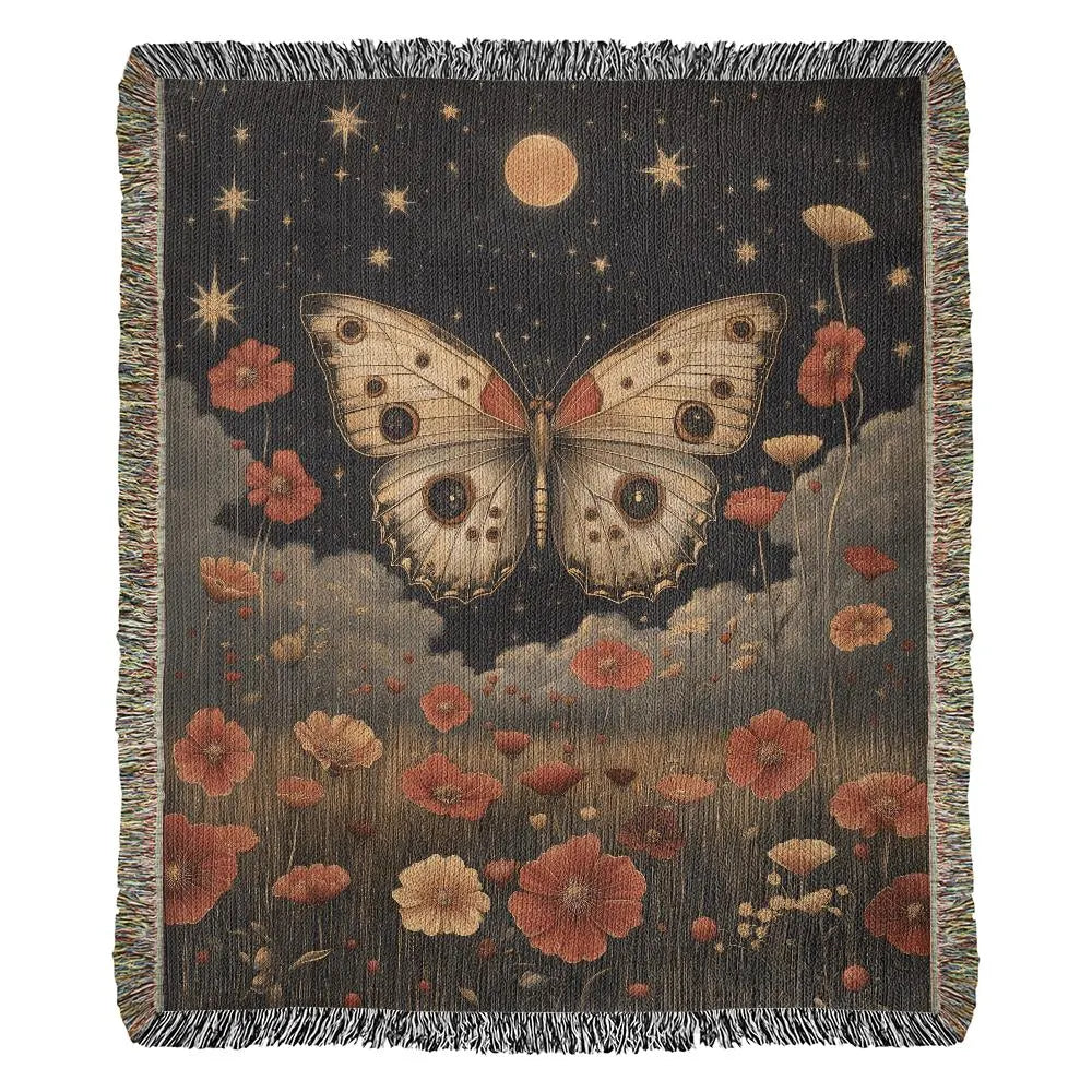 Mystical Butterfly Woven Blanket