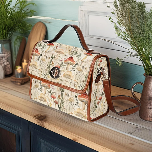 Forestcore Mushrooms Satchel Handbag