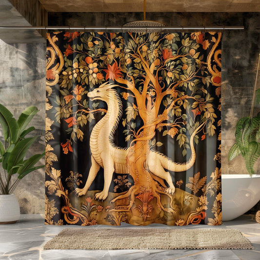 Medieval Dragon Shower Curtain
