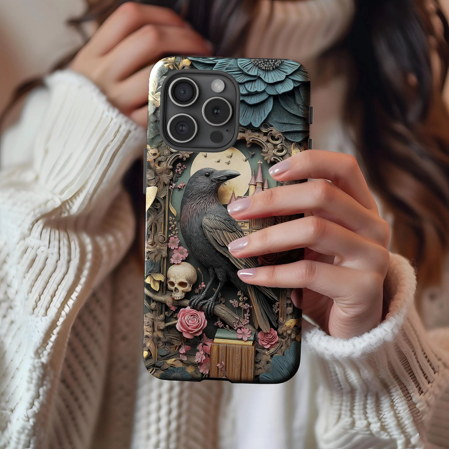 Gothic Raven Phone Case