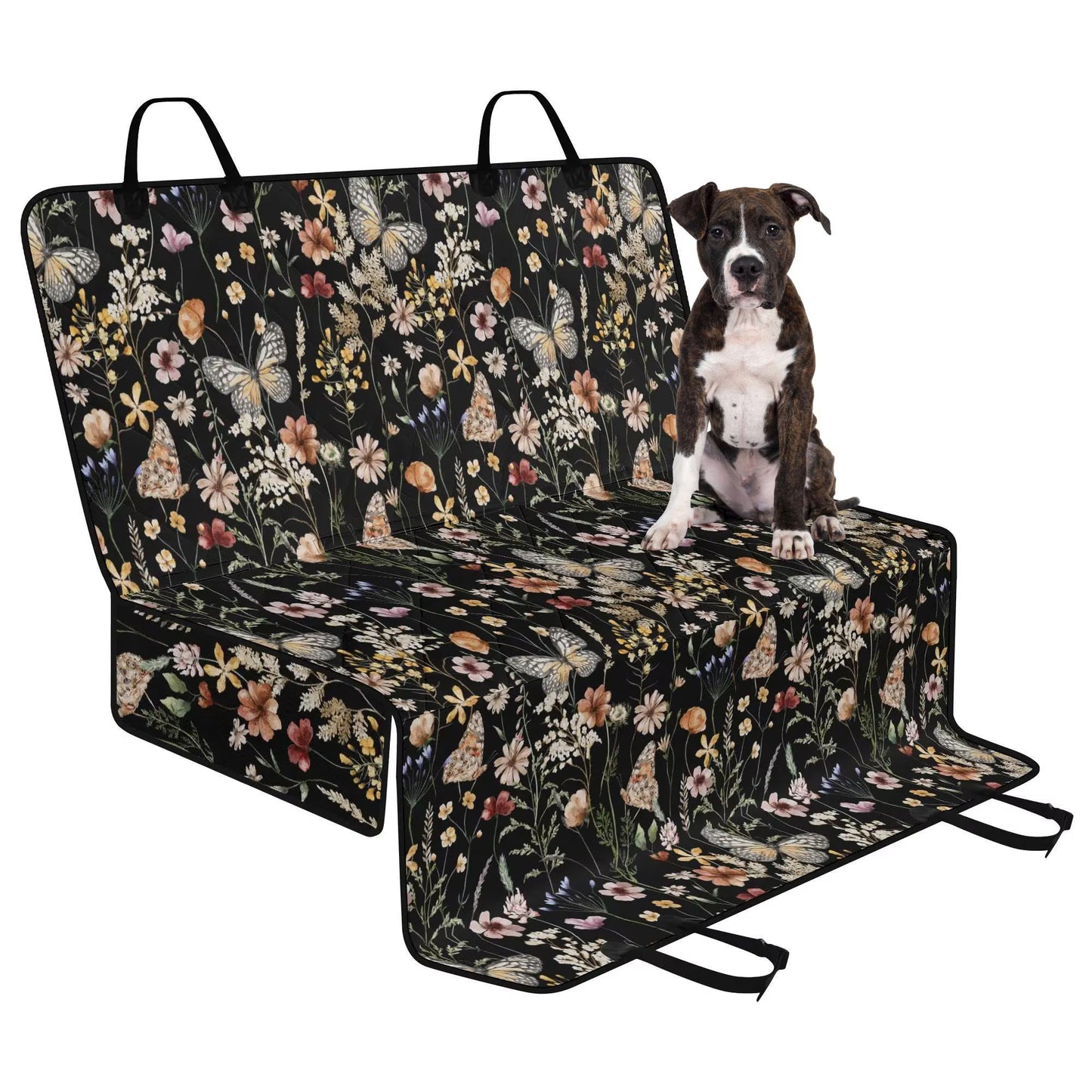 Butterfly Wildflower Garden Back Seat Pet Seat Cover