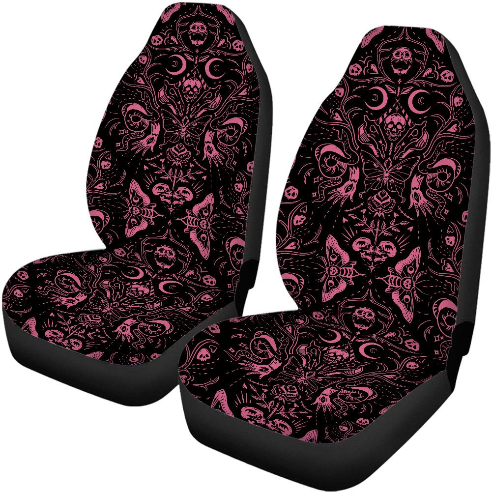 Pastel Pink Gothic Car Seat Covers