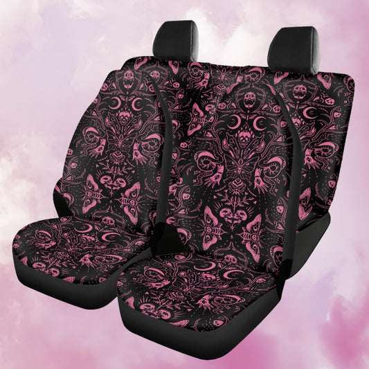 Pastel Pink Gothic Car Seat Covers