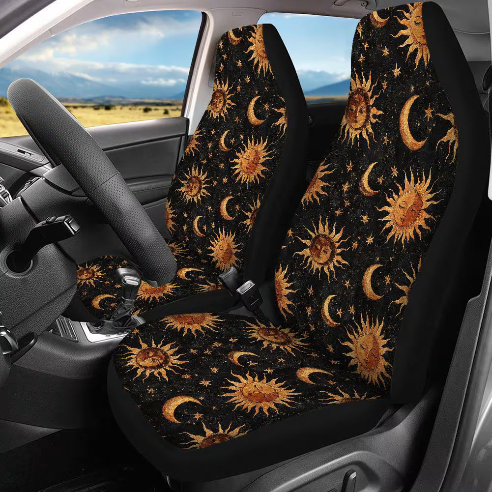 Whimsigoth Suns & Moons Car Seat Covers and Accessories