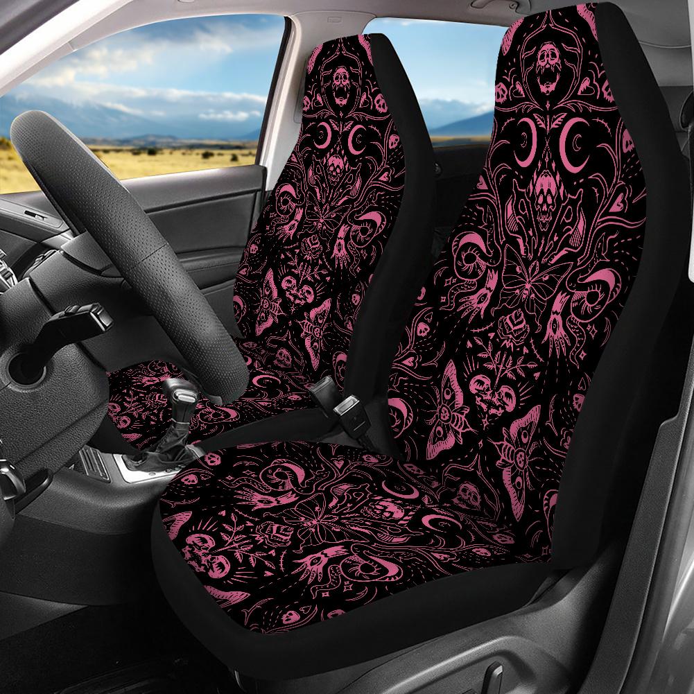 Pastel Pink Gothic Car Seat Covers