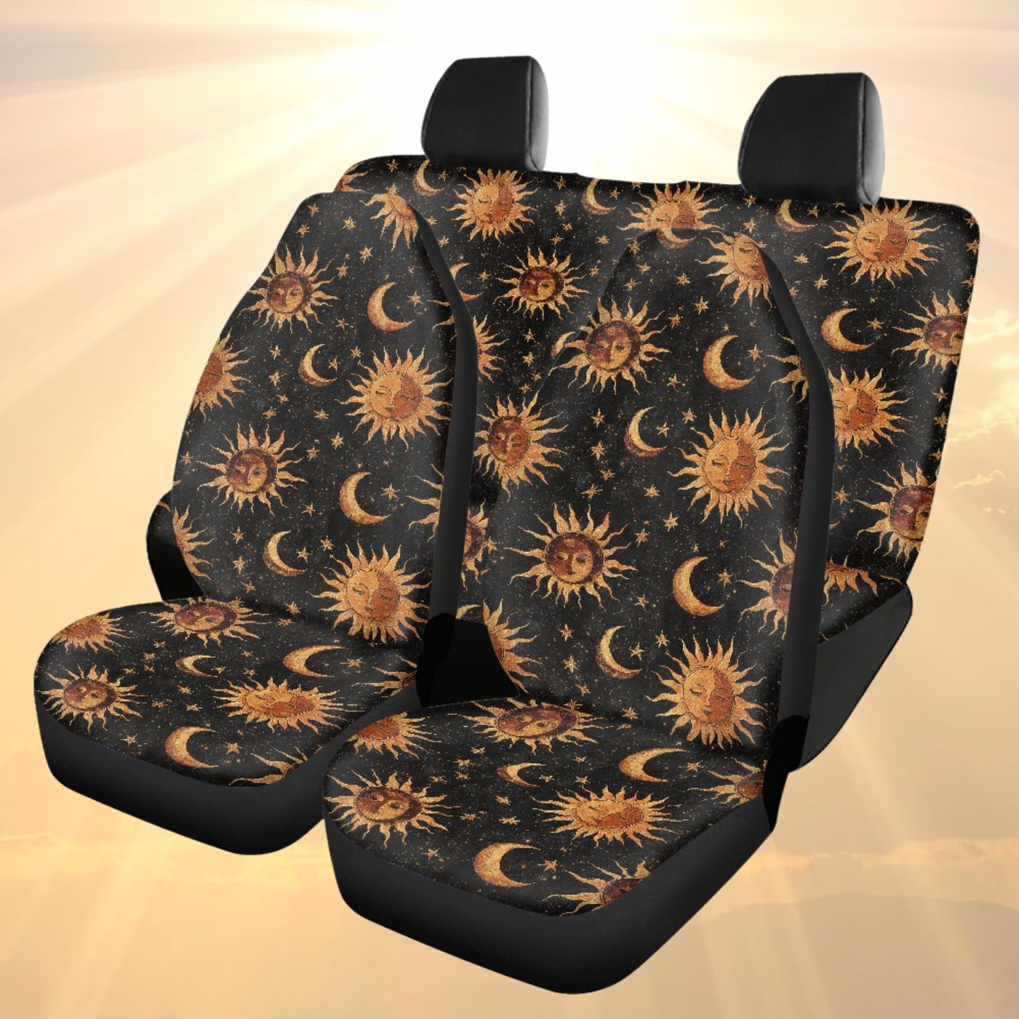 Whimsigoth Suns & Moons Car Seat Covers and Accessories