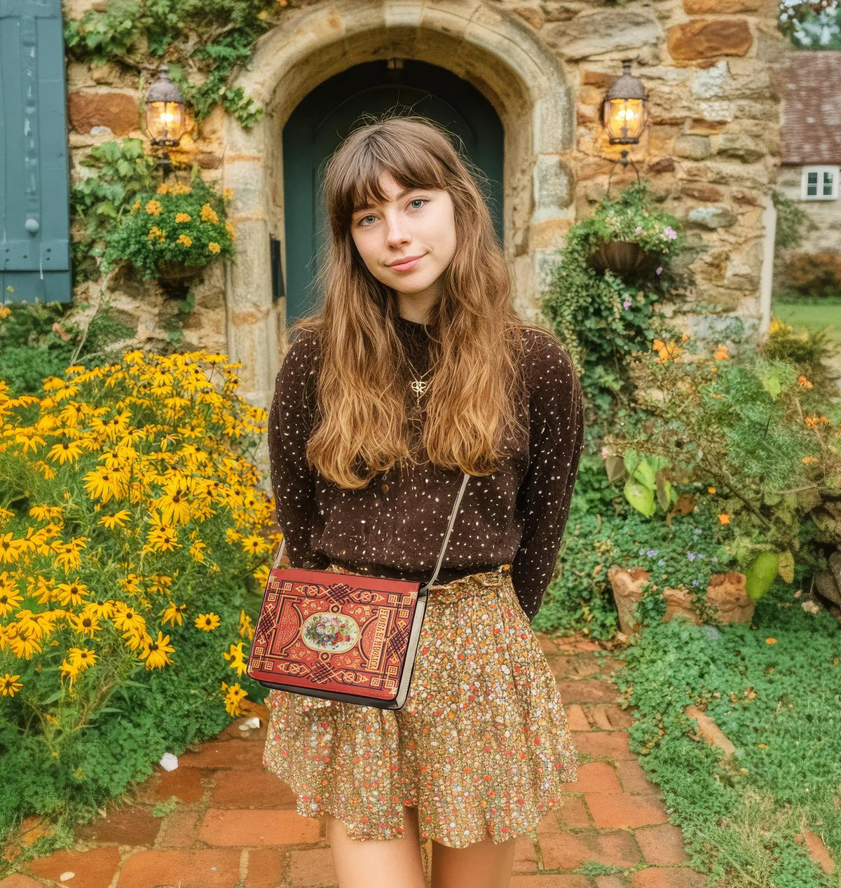 Victorian Vintage Book Flora Symbolica Book-Shaped Purse