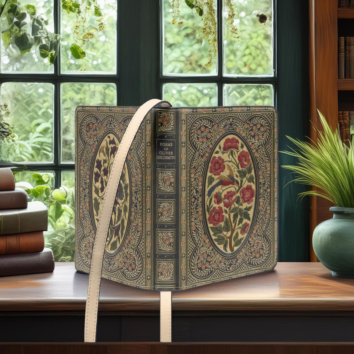 Victorian Poetry Book-Shaped Purse
