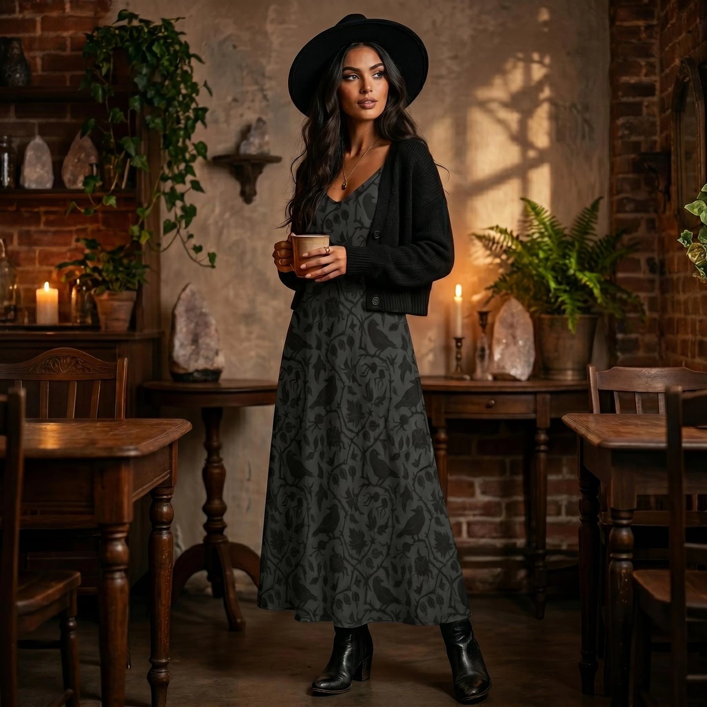 Black Ravens Maxi Dress