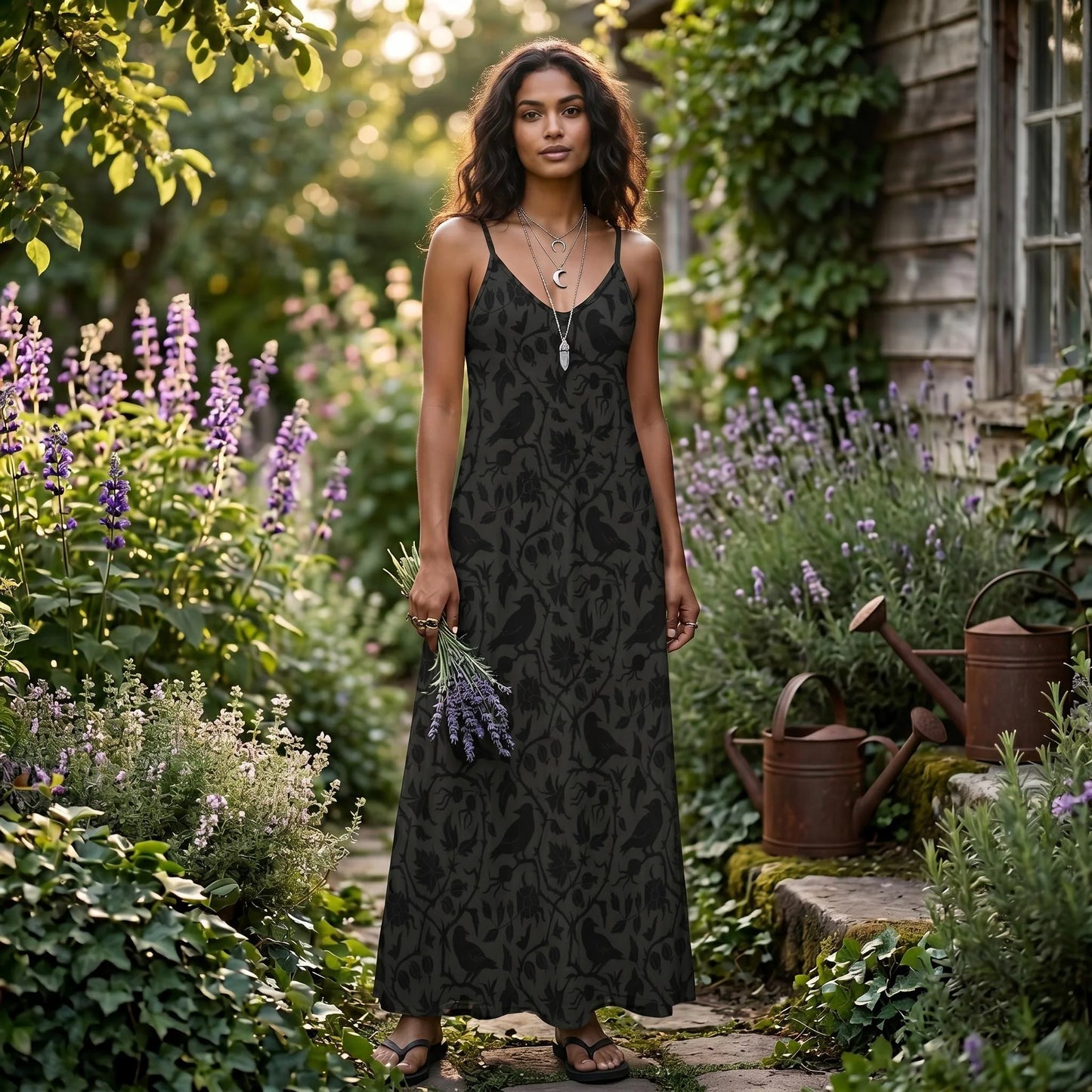 Black Ravens Maxi Dress