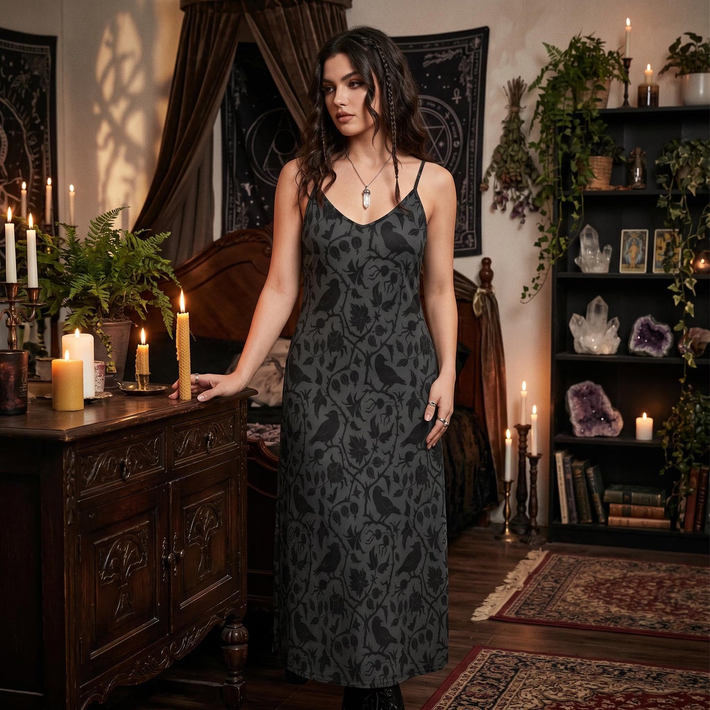Black Ravens Maxi Dress