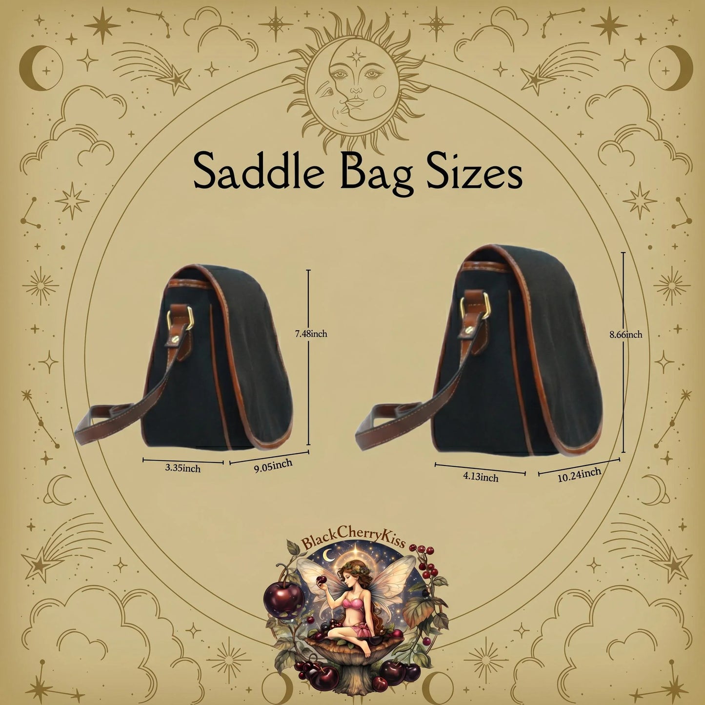 Boho Mushrooms Saddle Bag Purse