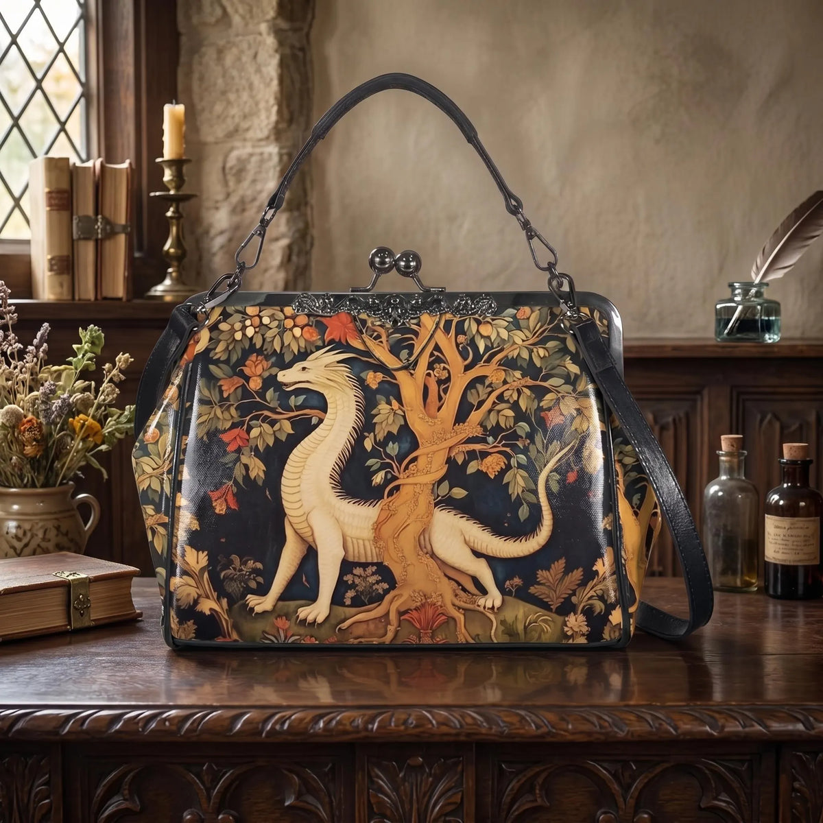 Medieval Dragon Kisslock Purse