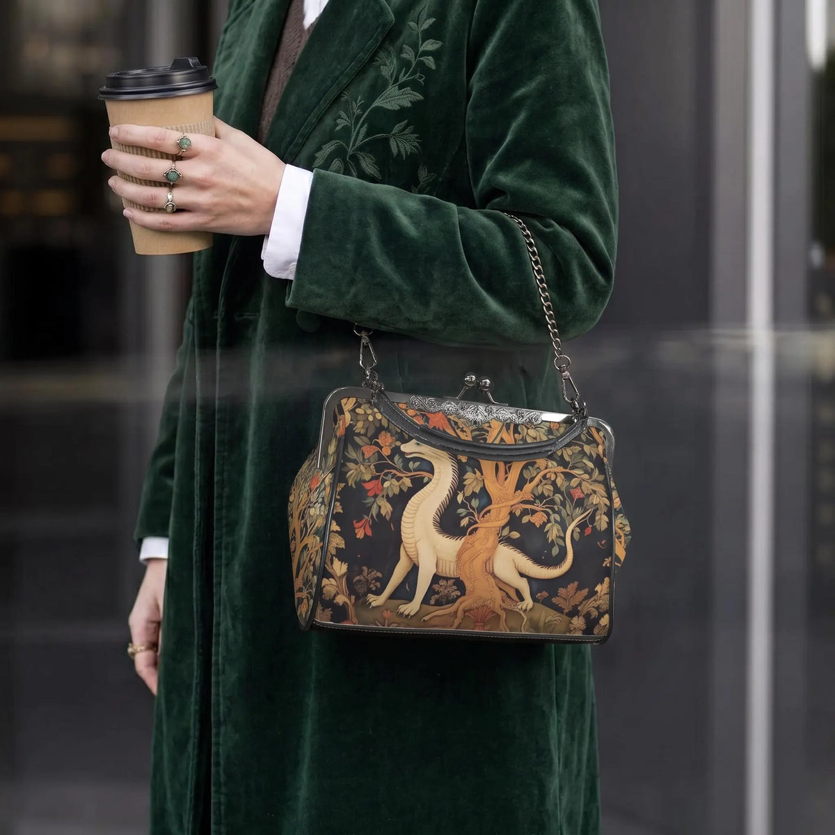 Medieval Dragon Kisslock Purse