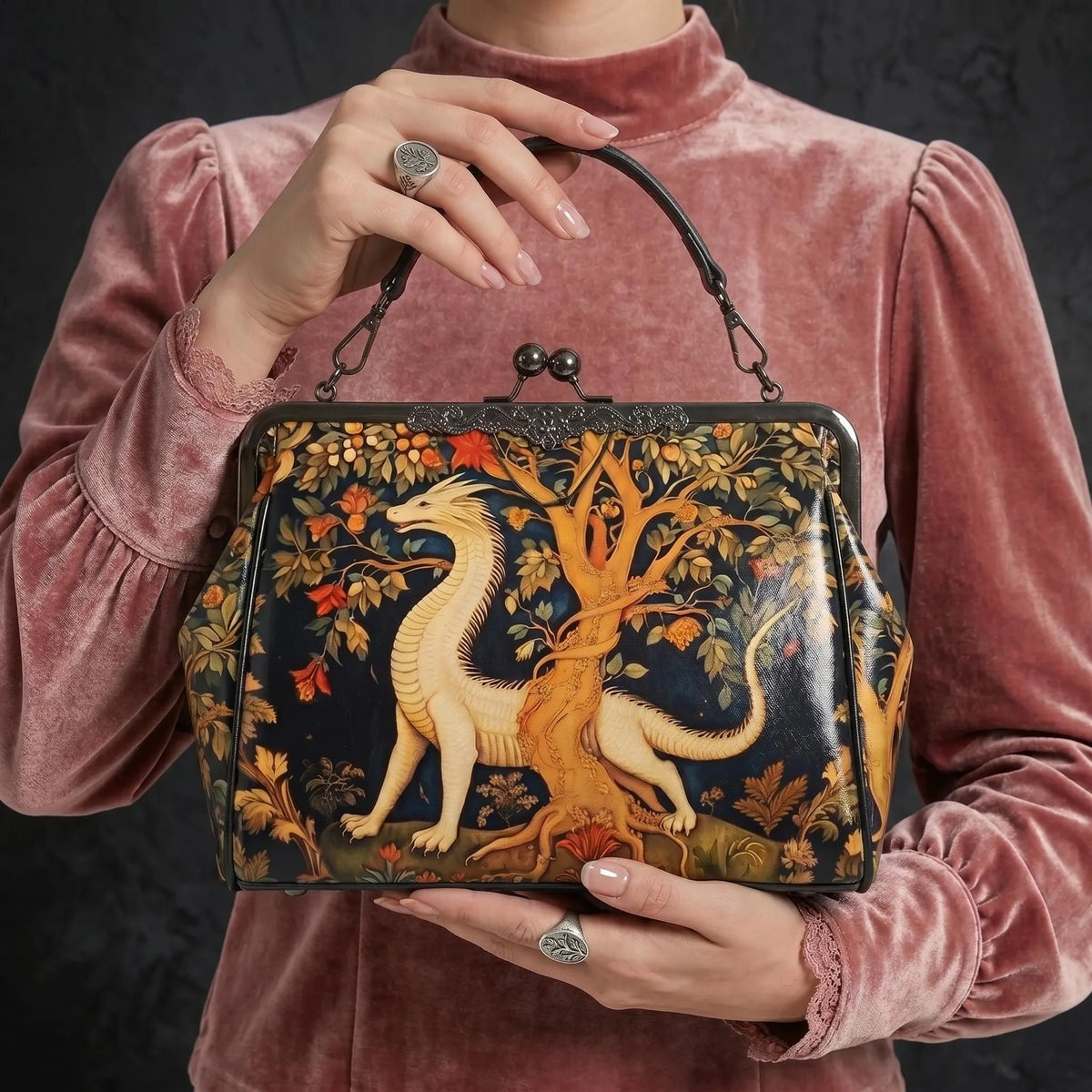 Medieval Dragon Kisslock Purse