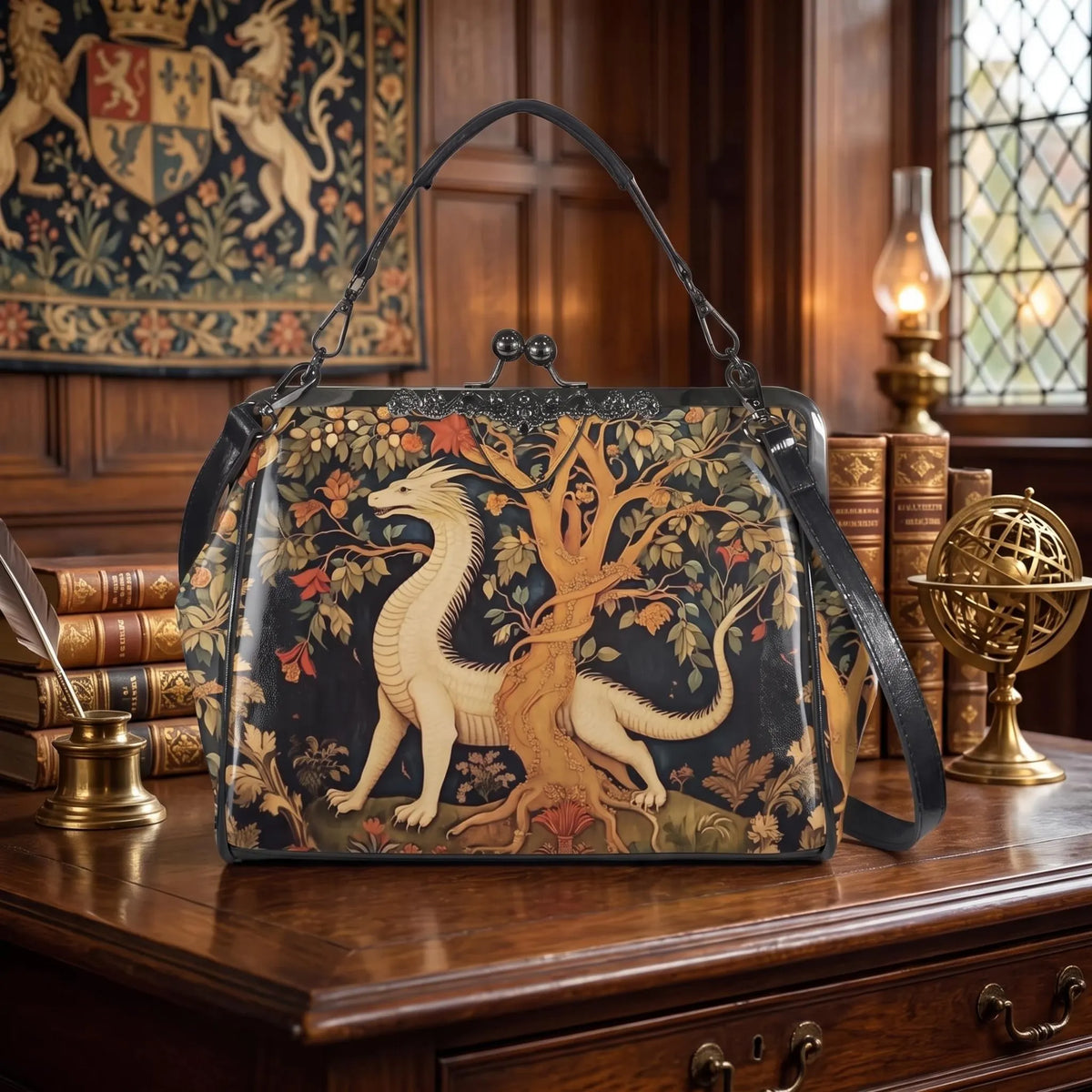 Medieval Dragon Kisslock Purse