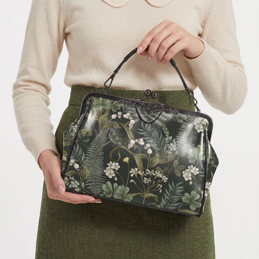 Woodland Botanical Kisslock Purse