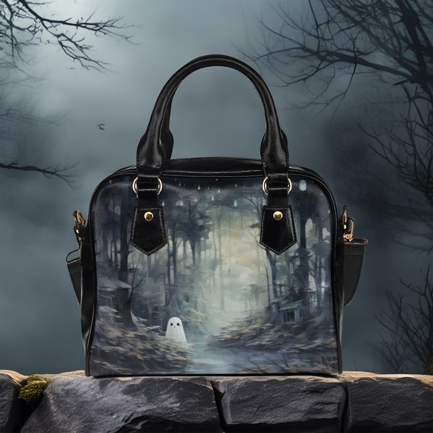 Spooky Cute Lonely Ghostie Bowler Bag