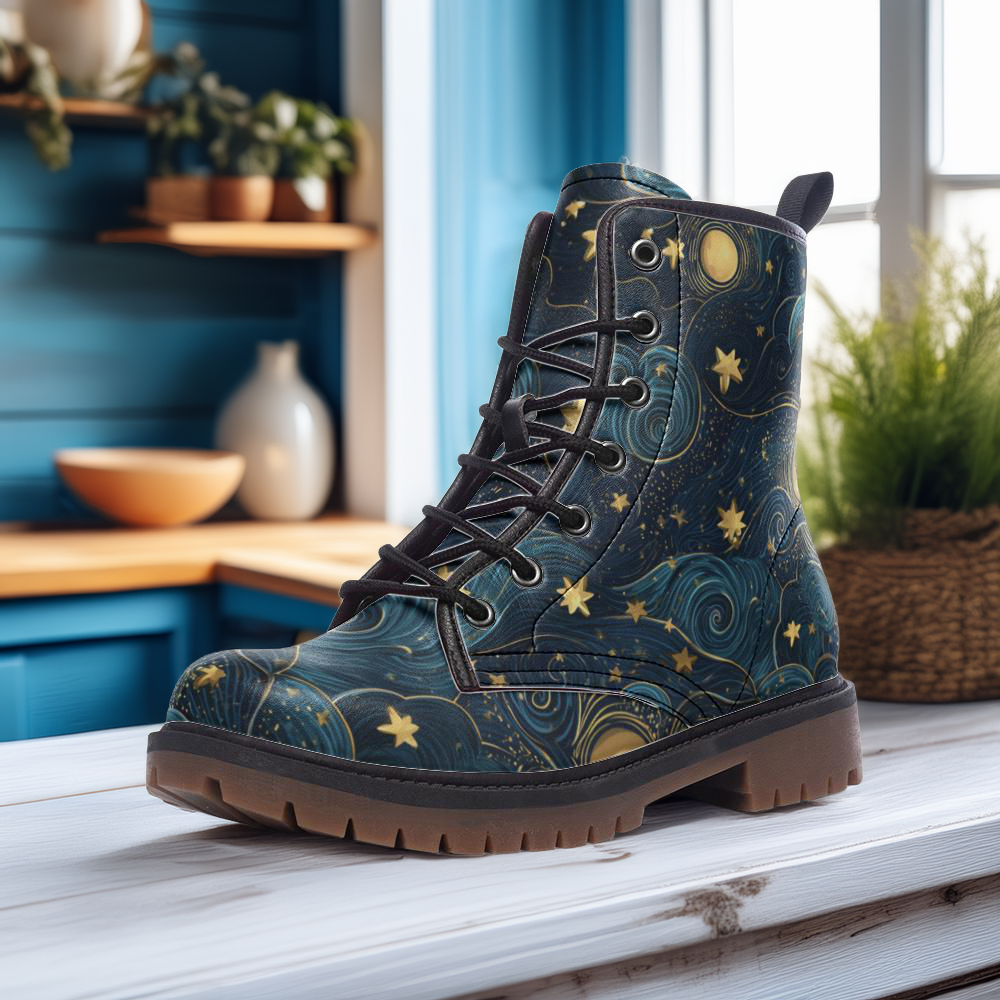 Starry Night Vegan Boots