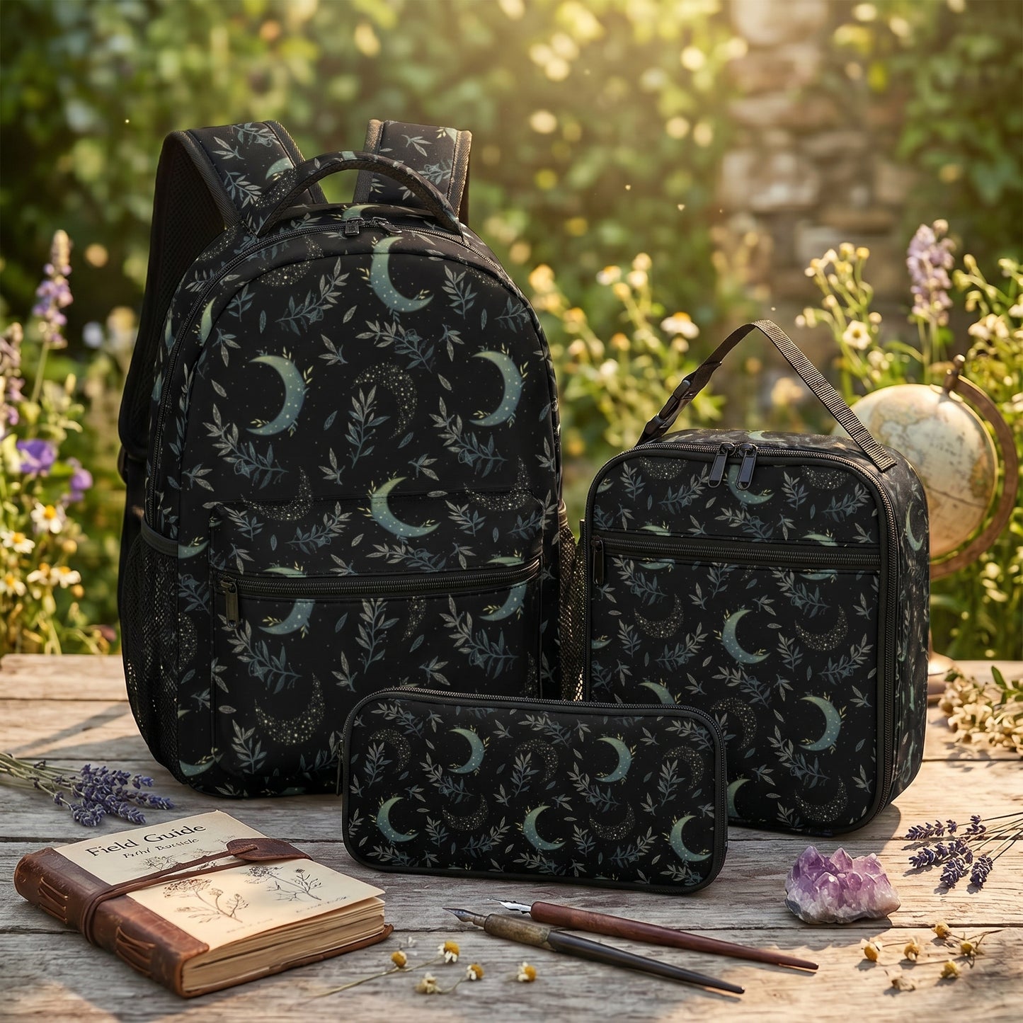 Witchy Moons Backpack School Set