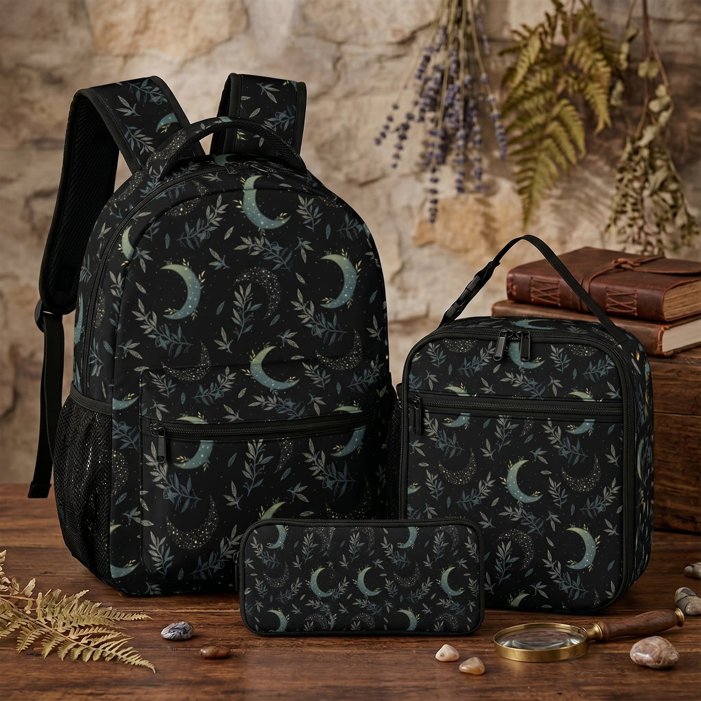 Witchy Moons Backpack School Set